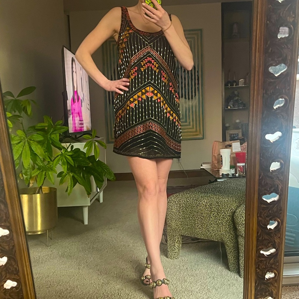 Free people beaded and embroidered dress.